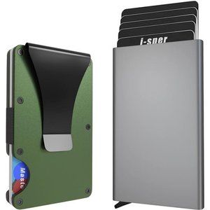 2 Pack - Elegant Minimalist Wallet for Men, RFID Blocking Credit Card Holder